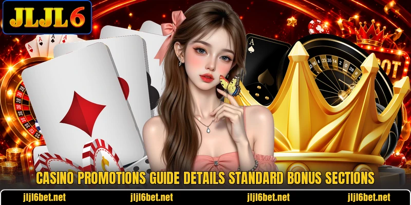 Casino promotions guide details standard bonus sections