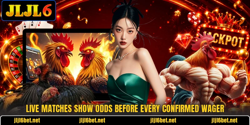 Live matches show odds before every confirmed wager