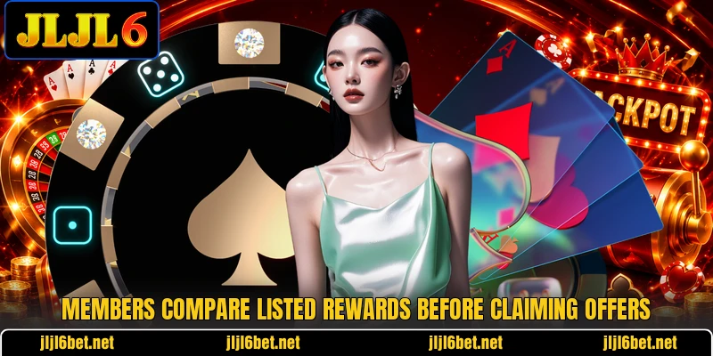 Members compare listed rewards before claiming offers