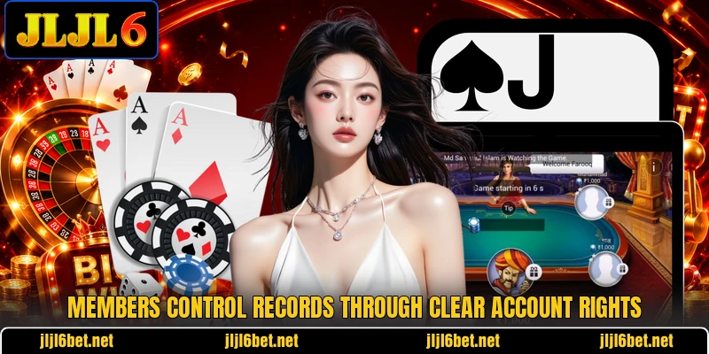 Members control records through clear account rights
