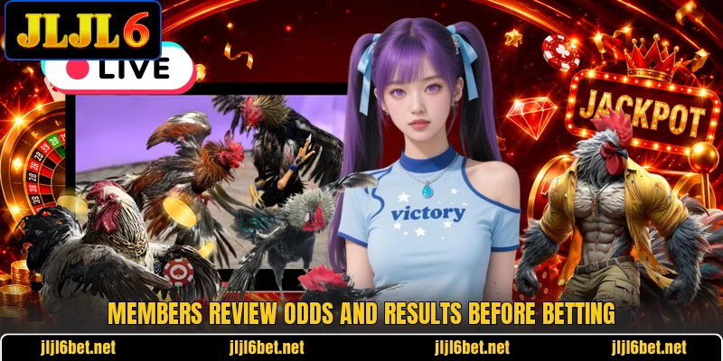 Members review odds and results before betting Members review odds and results before betting