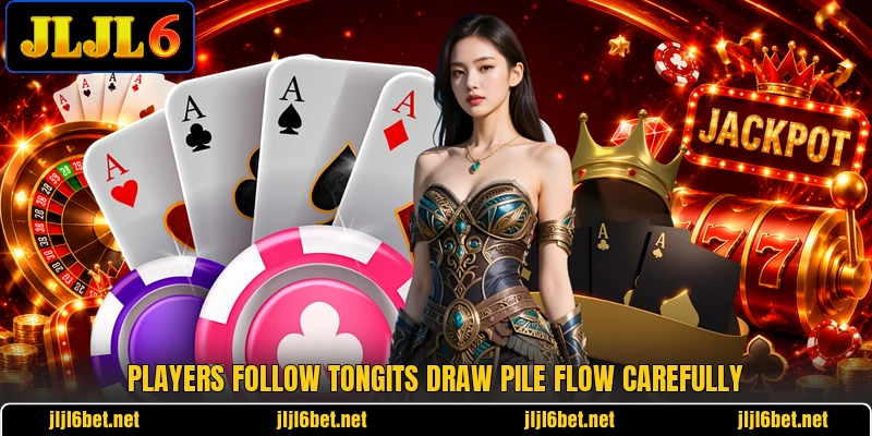 Players follow tongits draw pile flow carefully