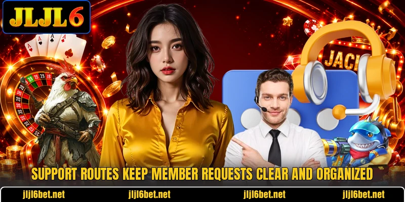 Support routes keep member requests clear and organized
