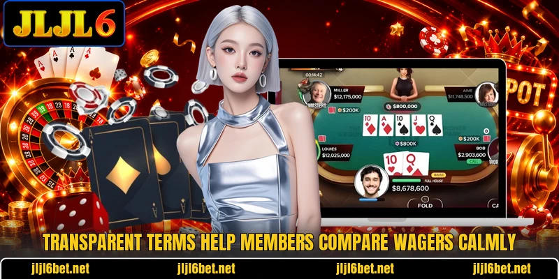 Transparent terms help members compare wagers calmly Transparent terms help members compare wagers calmly
